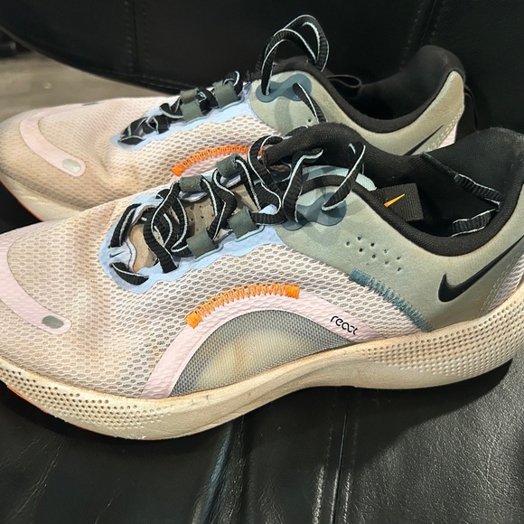 Nike Shoes - Nike React Sneakers in Black, White, and Orange Running shoes